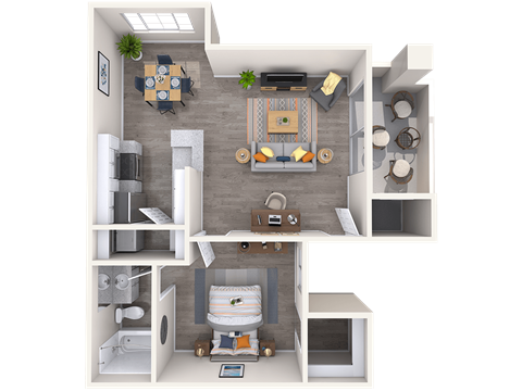 1 Bed 1 Bath 865 Sq Foot Layout at Boulders at Lookout Mountain Apartment Homes, Arizona, 85022